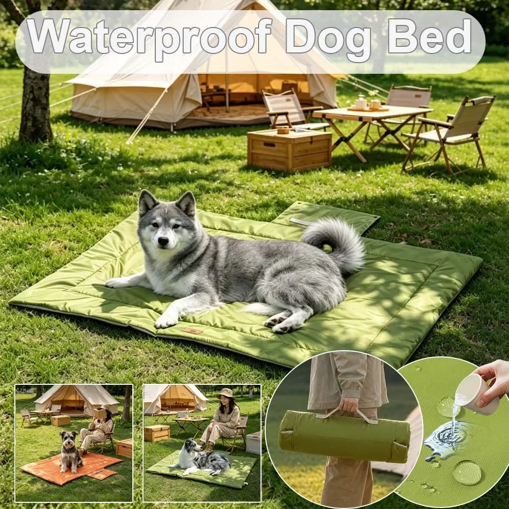 Outdoor Camping Dog Bed - 2026 سجادة متينة للحيوانات الأليفة للتخييم