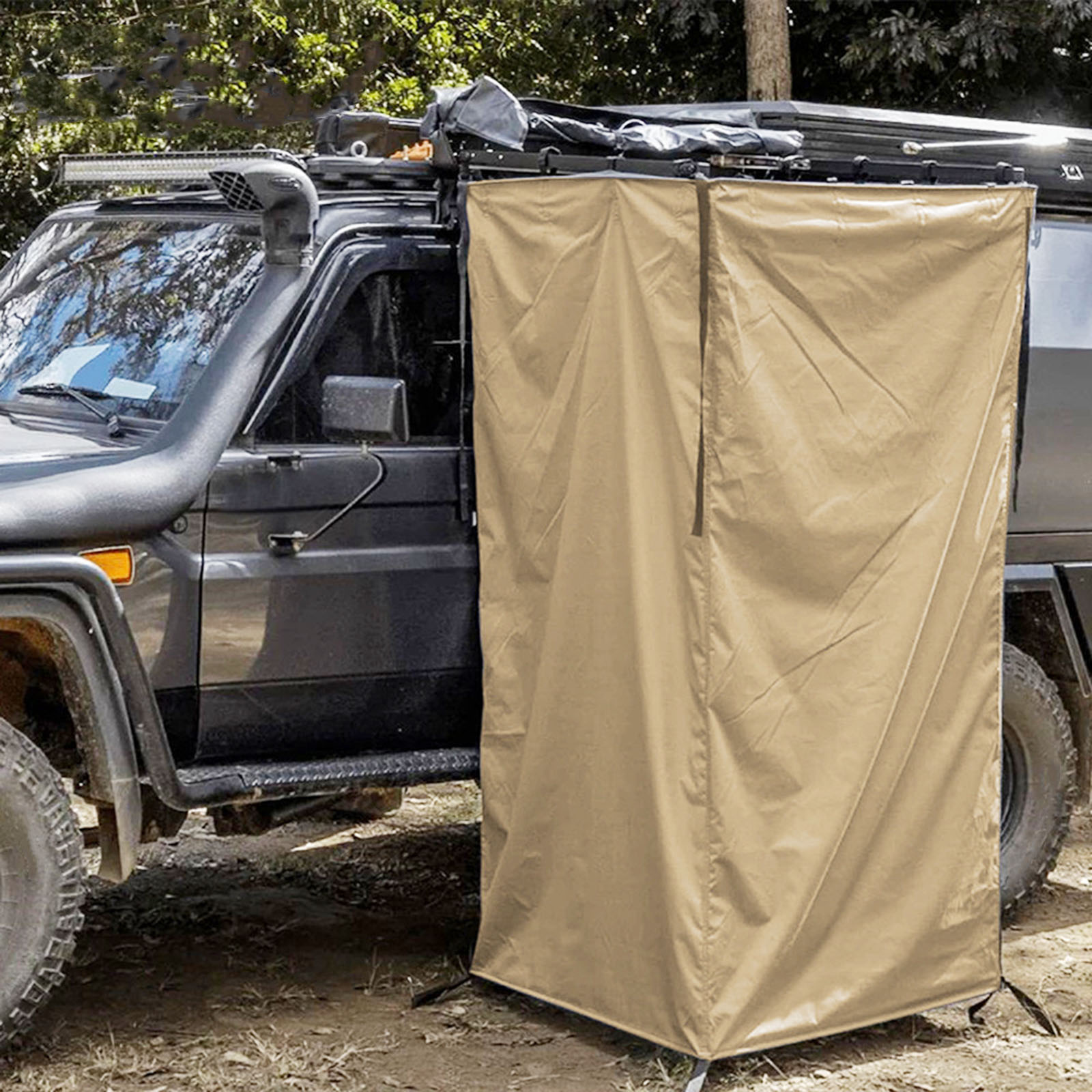 خيمة دش جانبية للسيارة محمولة  - مراجعة Outdoor Camping Van Tent وسعره