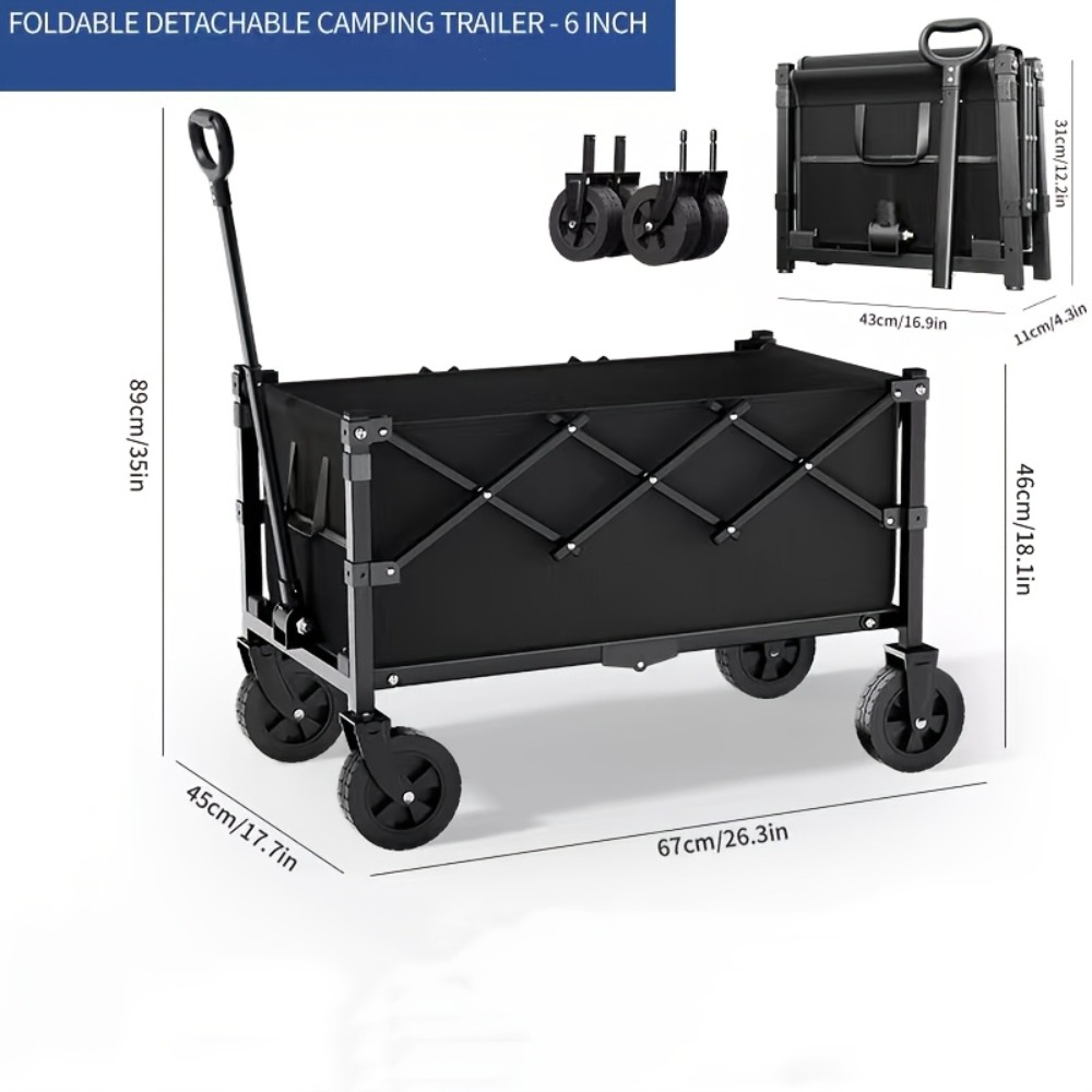 عربة حديقة قابلة للطي بسعة 360 - مراجعة Outdoor Camping Trolley وسعره