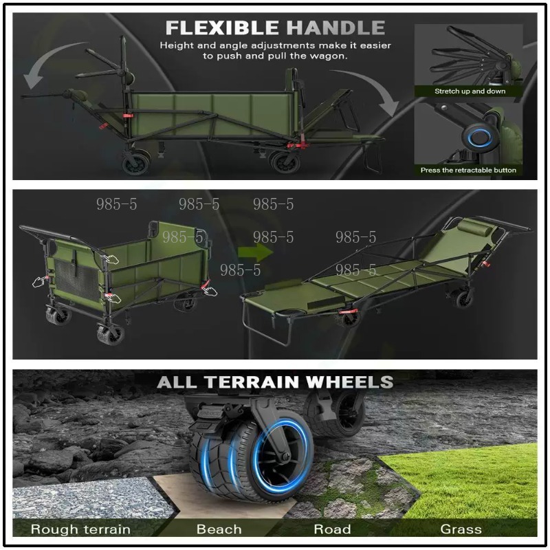عربة متعددة الاستخدامات للحديق - مراجعة Outdoor Camping Trolley وسعره