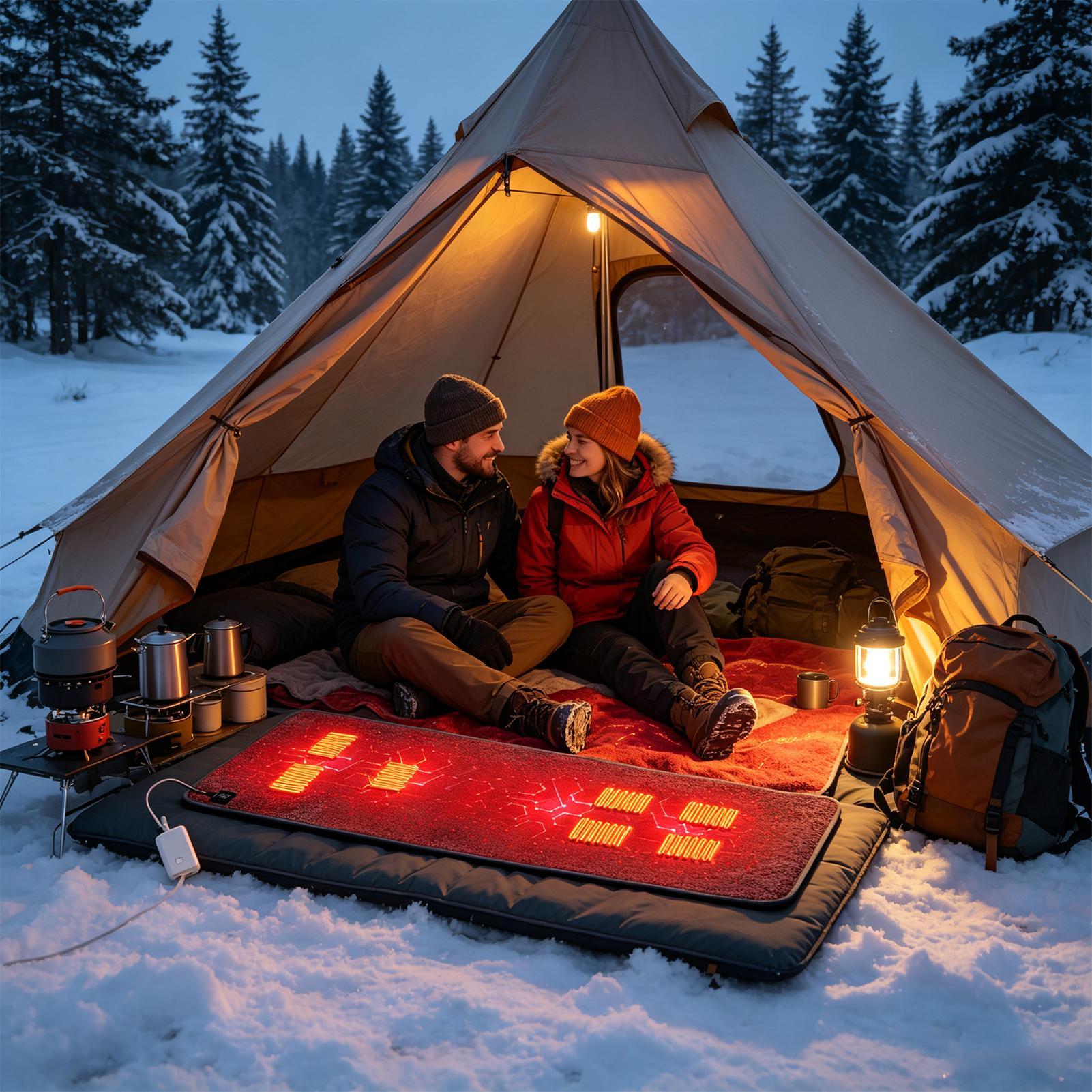 7 مناطق تدفئة، كرسي تخييم، حصي - مراجعة Outdoor Camping Rugs وسعره