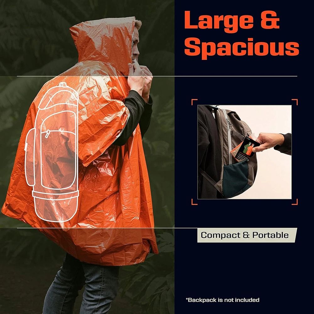 قطعة واحدة من معطف المطر للطوا - مراجعة Camping Rain Poncho وسعره